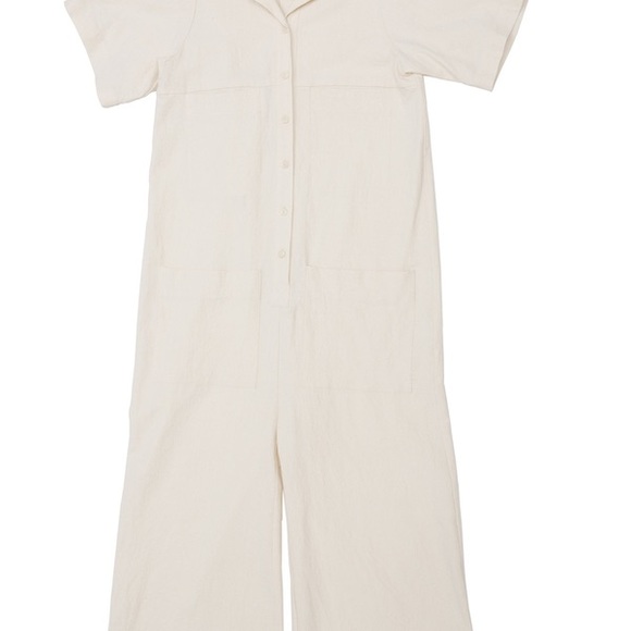 ILANA KOHN mabel coverall jumpsuit white linen size small NWOT - Picture 15 of 16